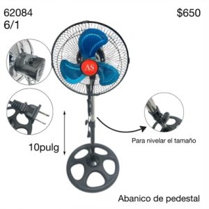 ABANICO DE PEDESTAL 10PULG 6/1