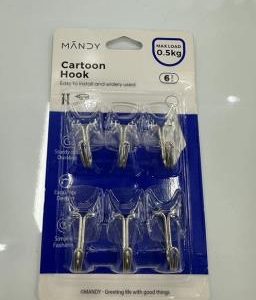 GANCHO ADHESIVO MANDY 6PCS 12/1